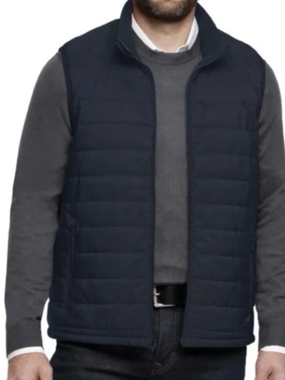 Banana Republic Men's Quilted Lightweight Vest Blue Size Large NWT